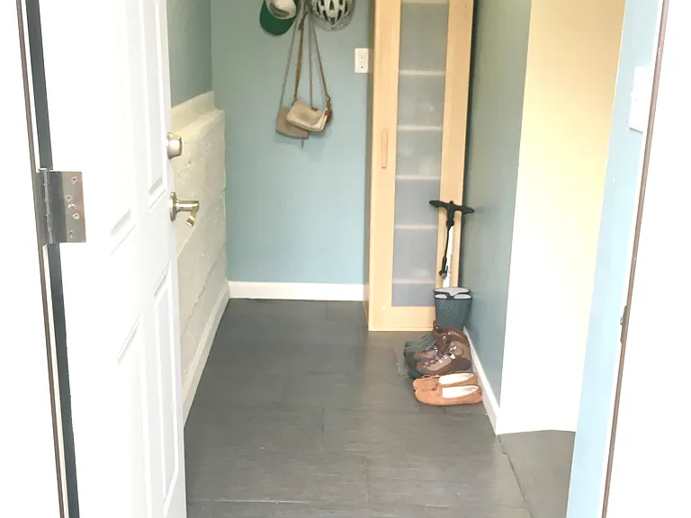 Entry, perfect space for a bike or gear.