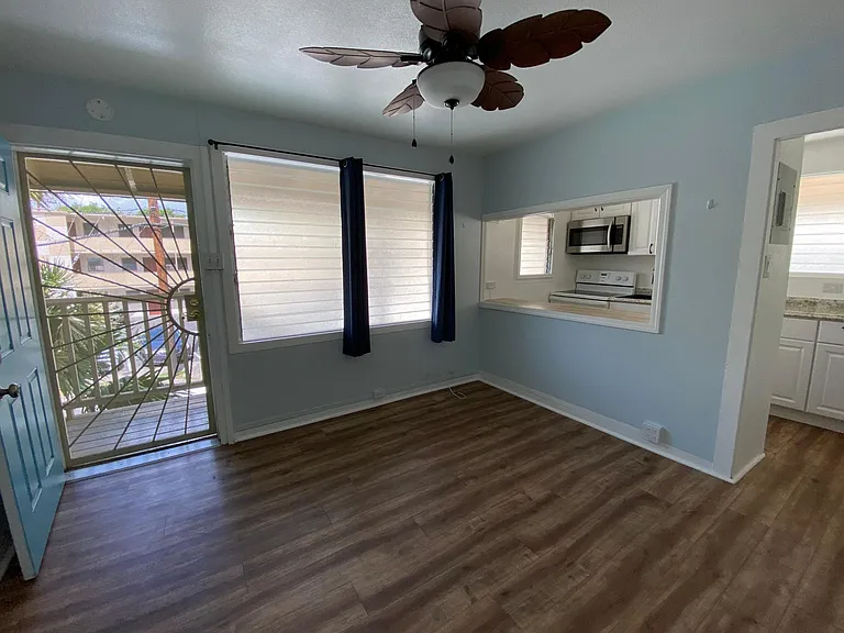 living room with open kitchen