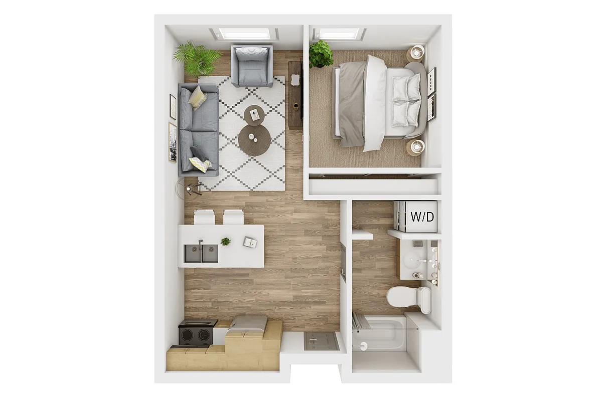 Floor plan 1 Bed, 1 Bath
