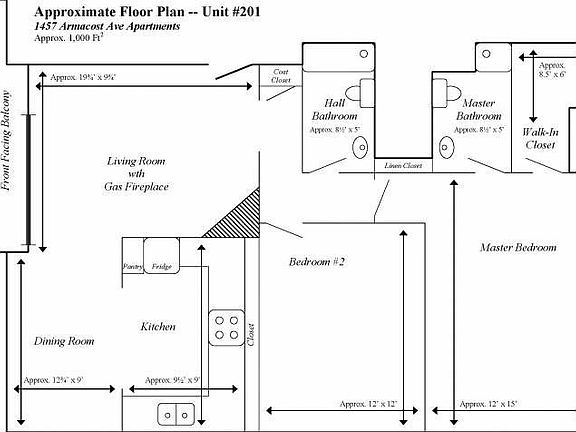 Floorplan of #201