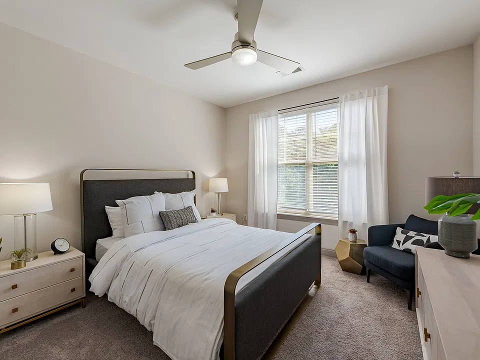 Primary Bedroom at The Tribute Apartments in Raleigh, NC 27612