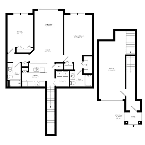Floor plan B6 Garage- Upper