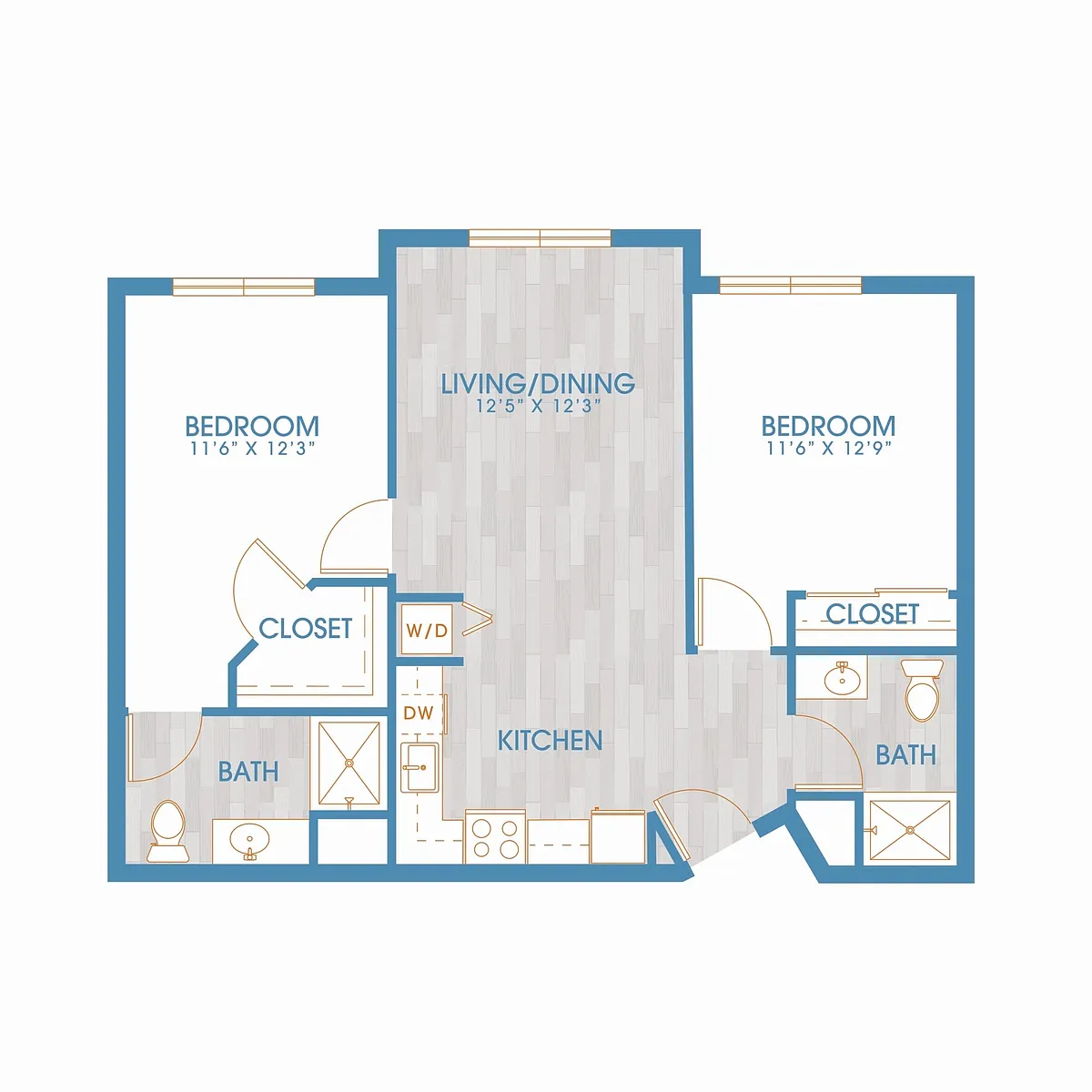 Floor plan 2X2 A