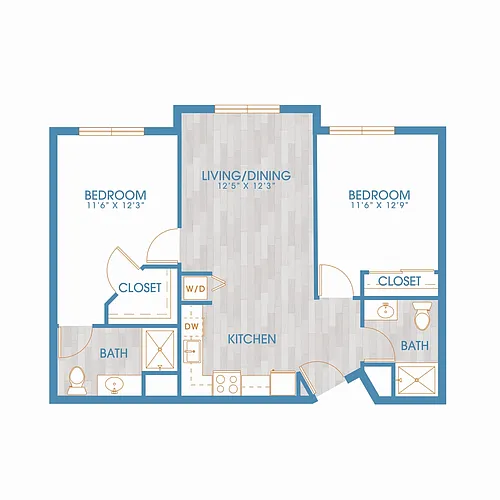 Floor plan 2X2 A