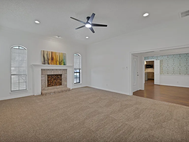 One of two large living rooms.
