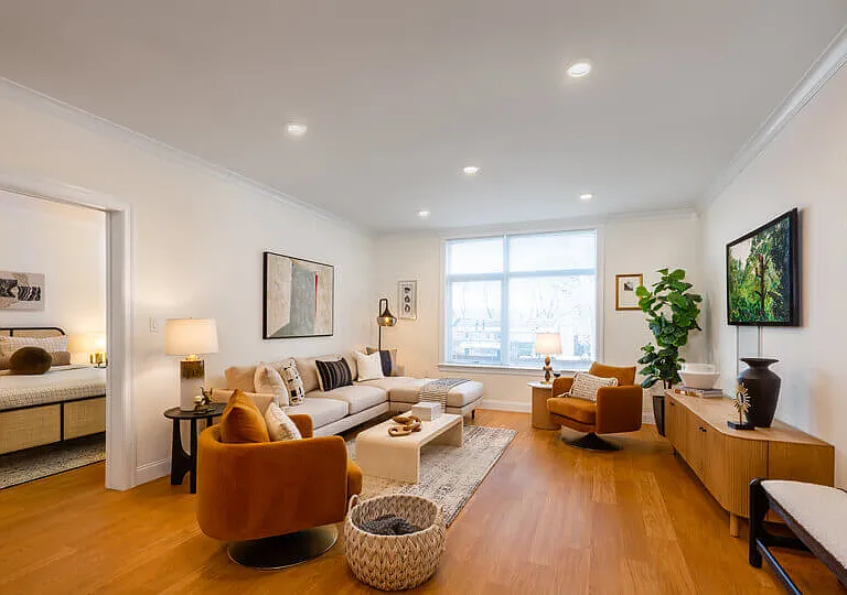 The Franklin Building at Hancock Village - Living Room