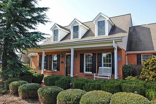 Front view in summer.