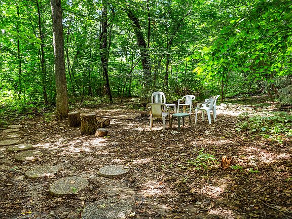 Private wooded area.