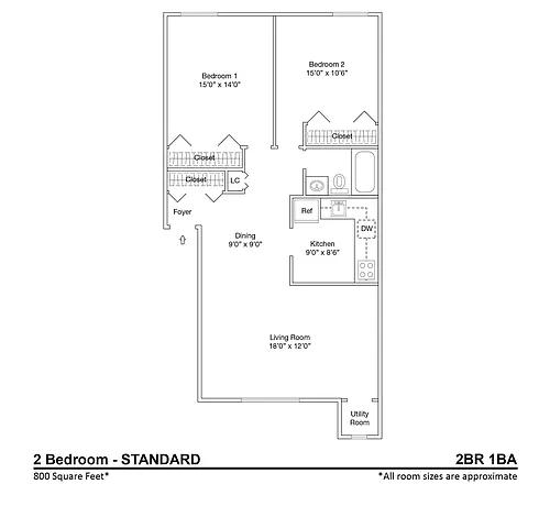 Floor plan 2 Bedroom
