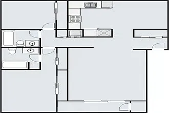 Floor plan 2X2 large