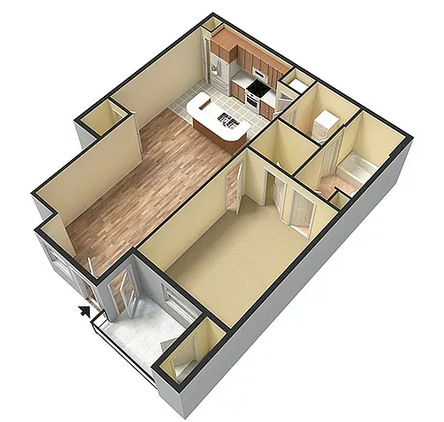Floor plan 1 Luxury Garden-Renovated