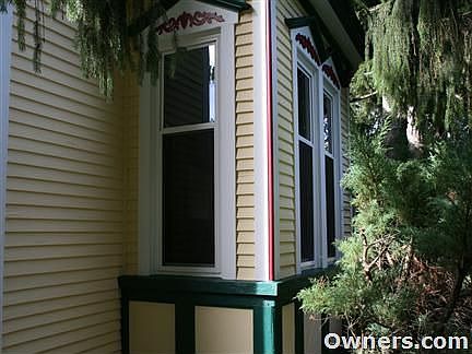Detail of east windows in living room.