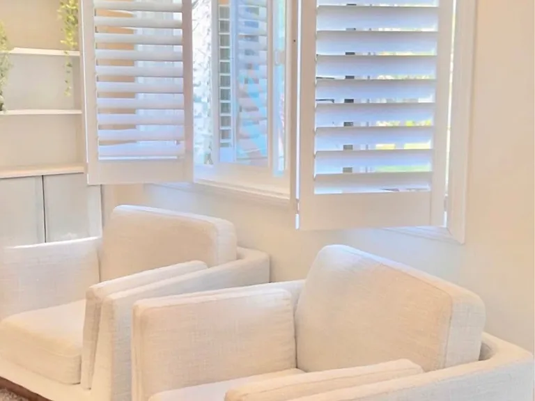 New Veneta shutters installed throughout along with low profile reflective tint on all windows throughout for maximum privacy.