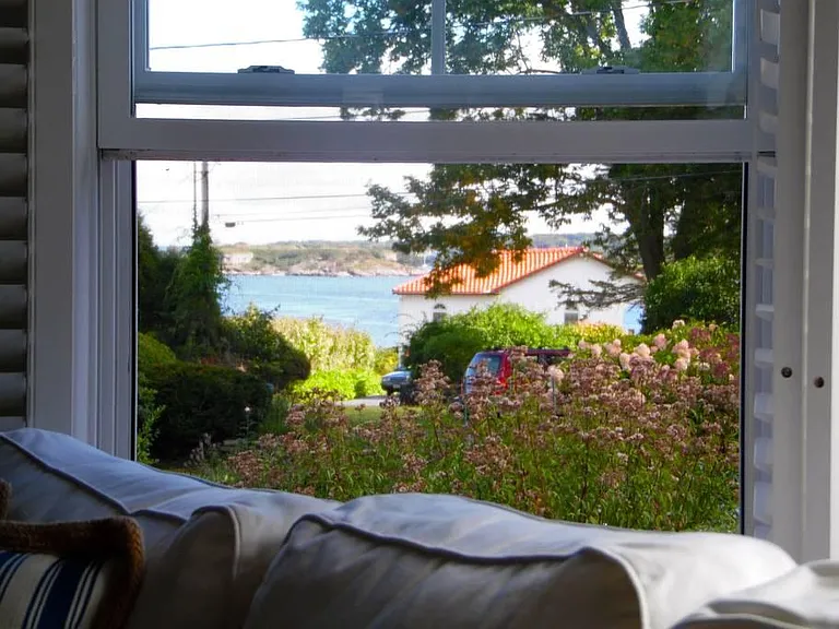 Views if the Portland shipping channel from the living room.