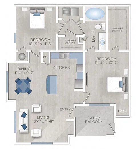 Floor plan San Jacinto (B1-1)