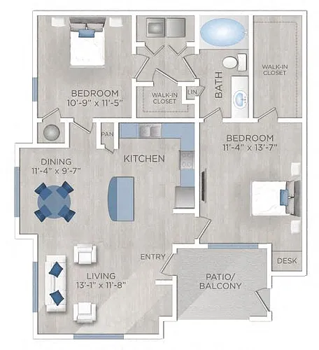 Floor plan San Jacinto (B1-1)