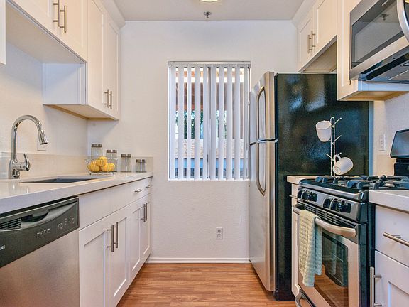 Kitchen with stainless steel appliances