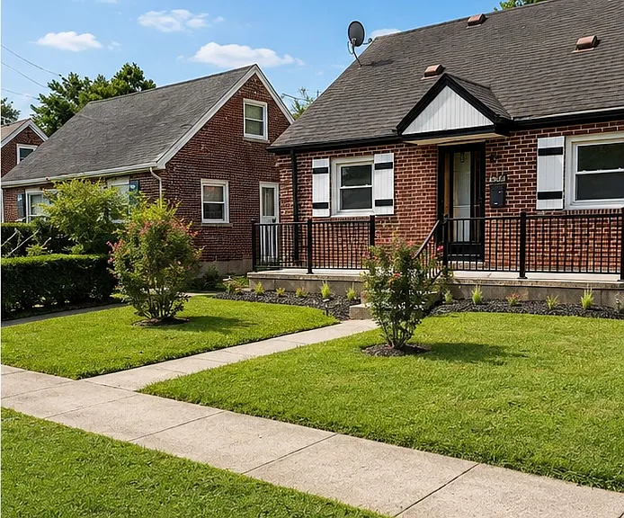 Beautiful brick home with spacious front lawn and great curb appeal.