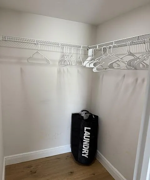 Walk-in closet with Laundry basket
