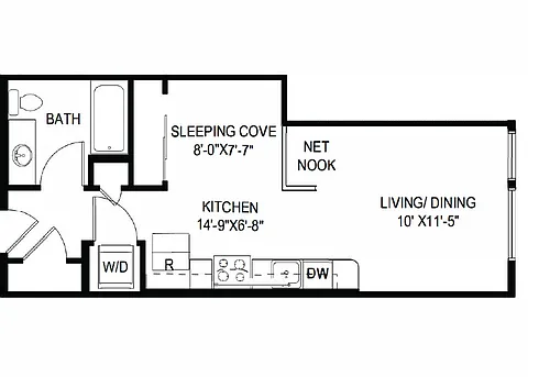 Floor plan S2 - Without Balcony