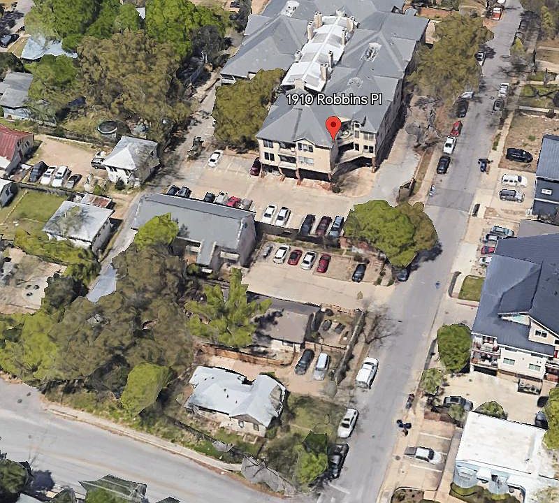 Use Google Maps for correct location. Zillow has the address at the intersection of MLK and Robbins, it is about a half block north as this picture shows.