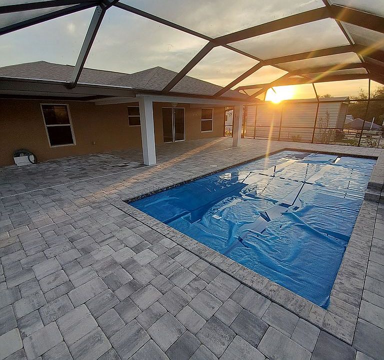 Pool at sunset