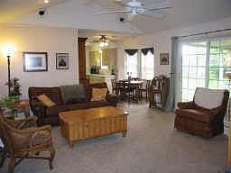 Living Room with Vaulted Ceiling.