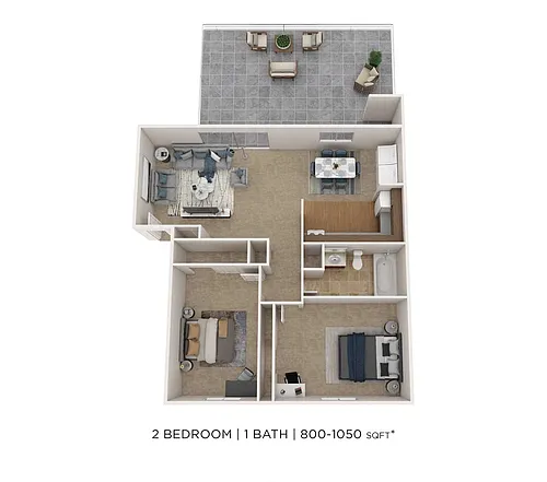 Floor plan Two Bedroom