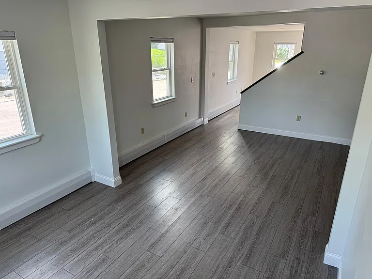 View from front entrance looking towards kitchen.