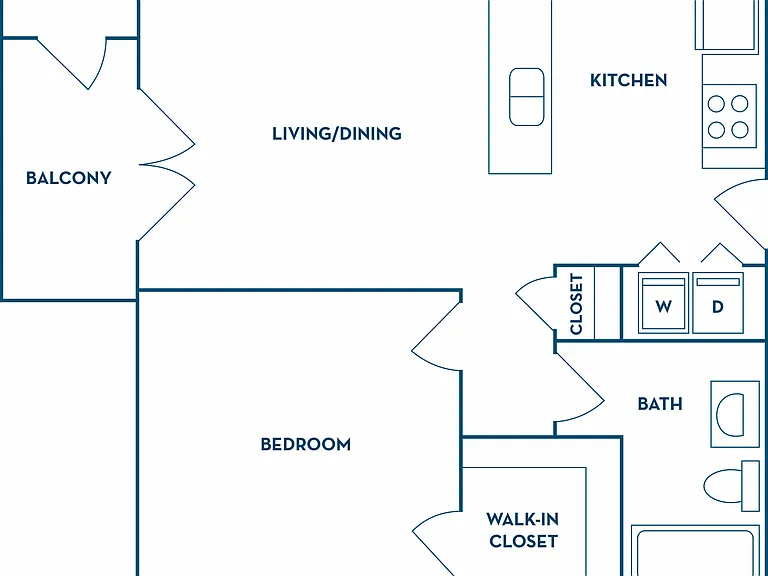 1 Bedroom | 1 Bath | 576 SF 1 Bedroom | 1 Bath | 576 SF