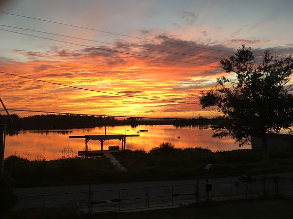 Fishing pier at sunset
