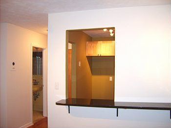 Kitchen has easy access for entertaining