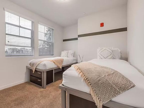 Room for 2! Bunk up in this room with two twin-sized beds.