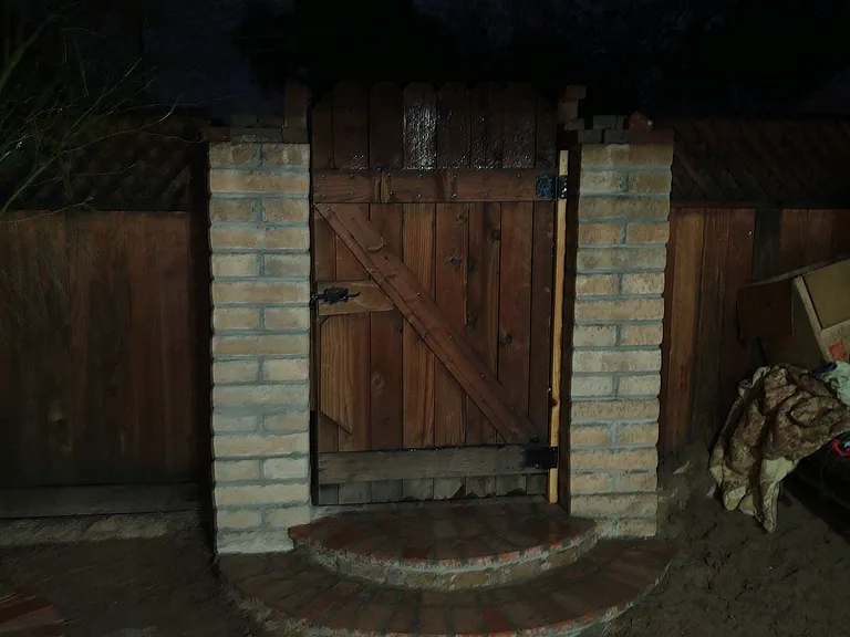 Front gate inside courtyard view.