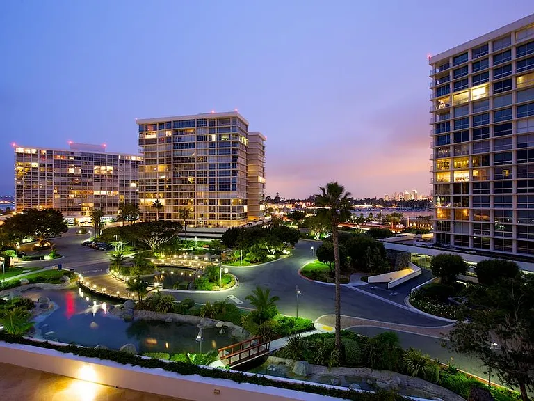 Coronado Shores in the evening.