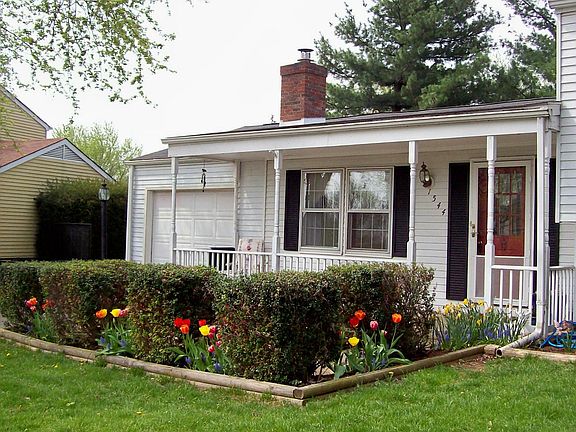 Front porch and Spring flowers