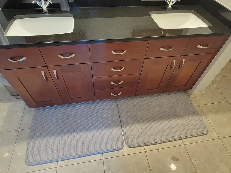 Master bathroom storage cabinet
