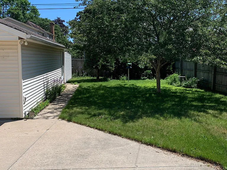 Fenced back yard
