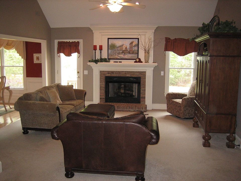 Great room with cathedral ceiling