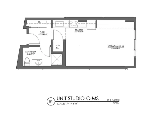 Floor plan Studio - 462 sqft