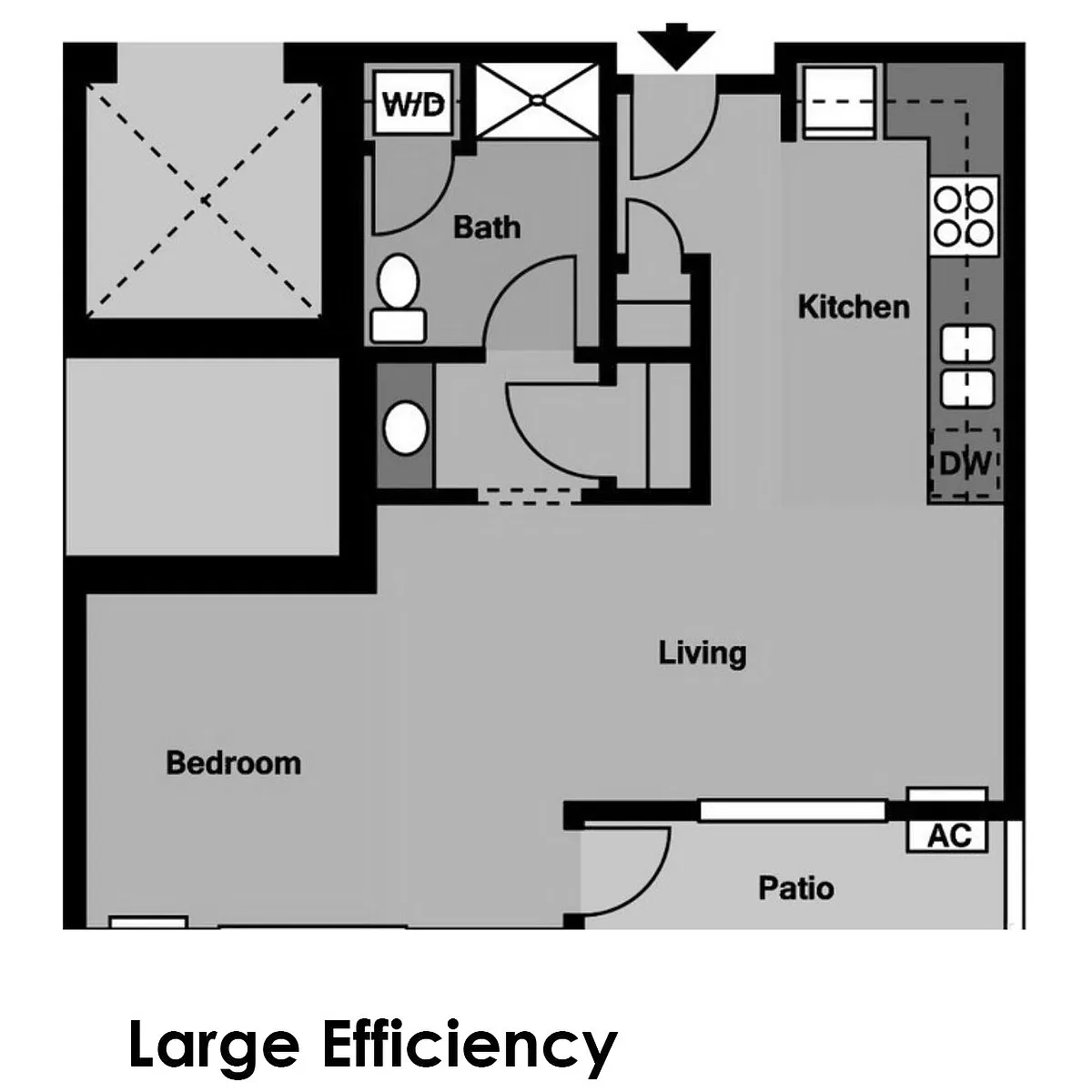 Floor plan Studio | 705 sqft