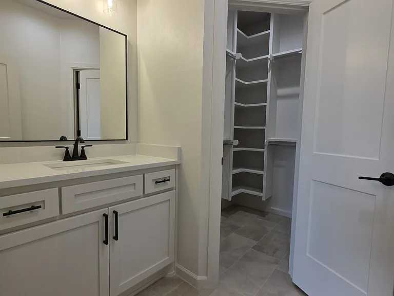 Walk in closet & vanity area