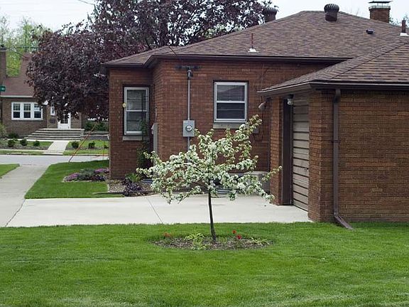 North side of house in spring