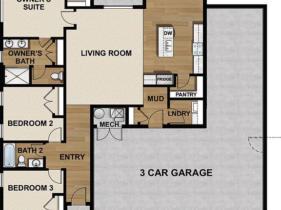 3 Car Garage Extended