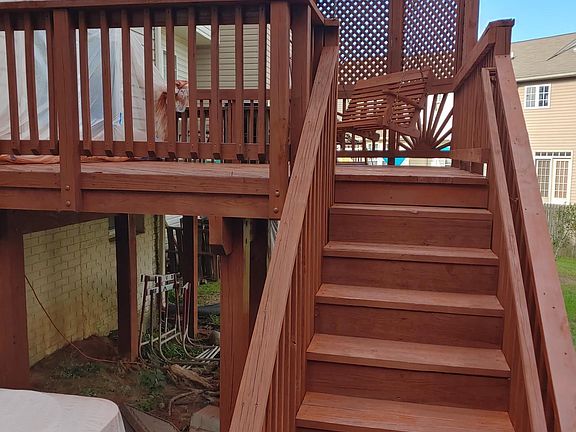 Newly updated and painted deck.