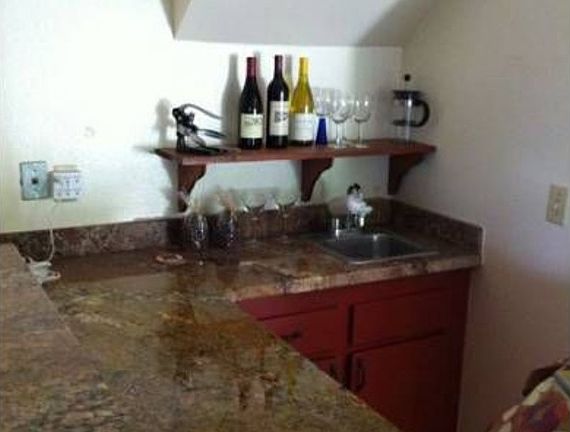 Wet bar with granite counter