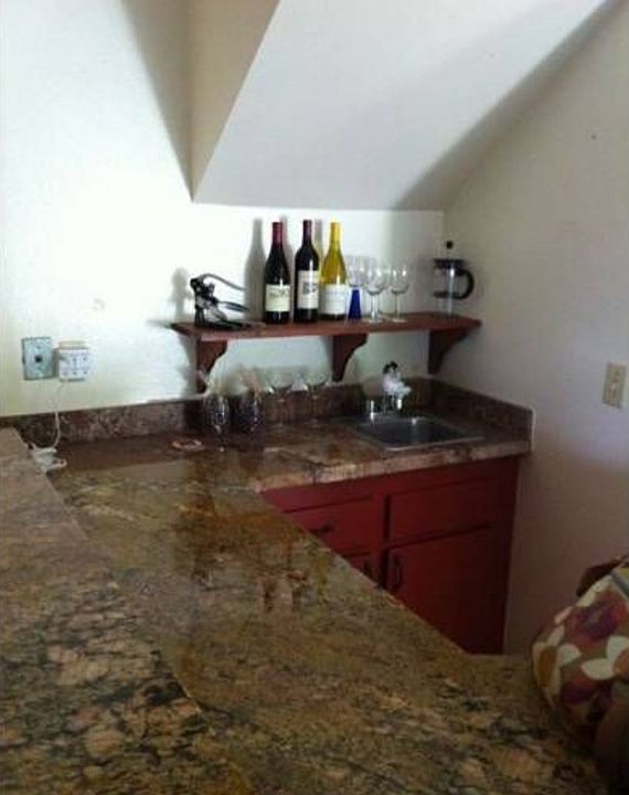 Wet bar with granite counter