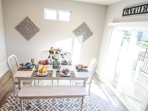 Dining area with balcony