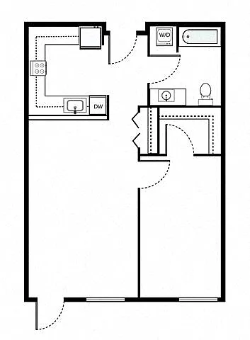 Floor plan 1X1 - A2