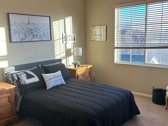 Brand New Mattress Firm Full sized Platform Bed with New Comforter and Sheets!!